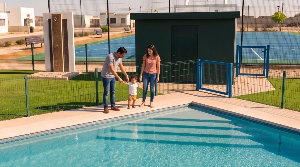 Cerco perimetral de seguridad infantil